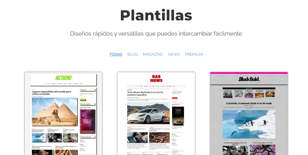 Plantillas Medios