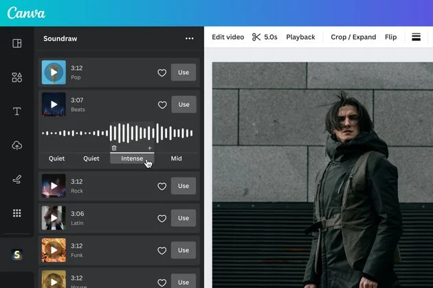 musica con ia de canva