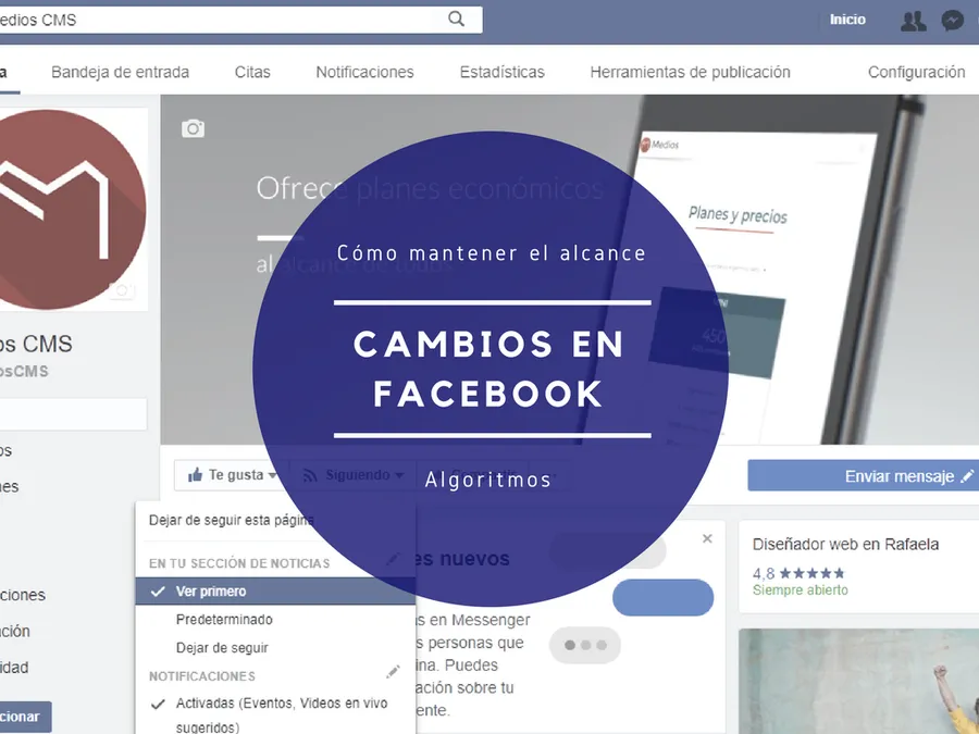 cambios en facebook