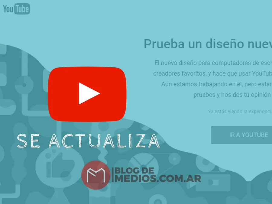 youtube se actualiza